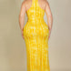 Plus Size Tie Dye Printed Cami Bodycon Maxi Dress