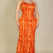 Plus Size Tie Dye Printed Cami Bodycon Maxi Dress