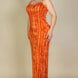 Plus Size Tie Dye Printed Cami Bodycon Maxi Dress