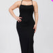 Plus Size Crisscross Back Split Thigh Maxi Dress