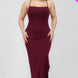 Plus Size Crisscross Back Split Thigh Maxi Dress