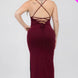 Plus Size Crisscross Back Split Thigh Maxi Dress