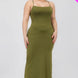 Plus Size Crisscross Back Split Thigh Maxi Dress