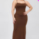 Plus Size Crisscross Back Split Thigh Maxi Dress