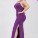 Plus Size Crisscross Back Split Thigh Maxi Dress