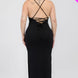 Plus Size Crisscross Back Split Thigh Maxi Dress