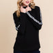 Long Sleeve Solid Mock Neck Casual Top