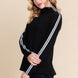 Long Sleeve Solid Mock Neck Casual Top