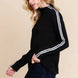Long Sleeve Solid Mock Neck Casual Top