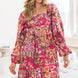 Floral Square Neckline Mini Dress