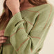 Striped Rib-knit Oversized Pocket Sweater