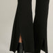 Solid Raw Edge Expose Seam Flare Pants