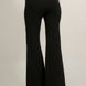 Solid Raw Edge Expose Seam Flare Pants