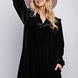 Mini Ruffle Detailing Velvet Dress