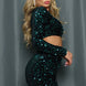 Perfect Night Out Velvet Sequins Skirt Set
