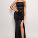 Spaghetti Strap Crossed Back Satin Maxi Dress