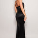 Spaghetti Strap Crossed Back Satin Maxi Dress