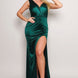 Sleeveless Deep V Low Back Bow Maxi Dress