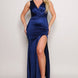 Sleeveless Deep V Low Back Bow Maxi Dress