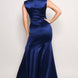 Sleeveless Power Shoulder Slitted Maxi Dress