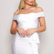 Off Shoulder Crossed Front Mini Dress