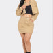 Embroidered cropped shirt set