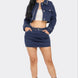 Embroidered cropped shirt set