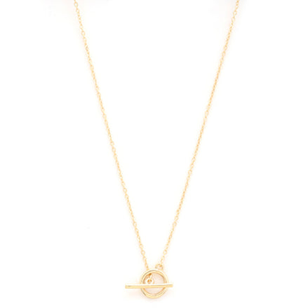 Sodajo Gold Dipped Brass Toggle Clasp Necklace