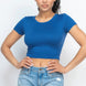 Short Sleeve Roundneck Crop Top