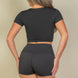 Short Sleeve Roundneck Crop Top