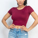 Short Sleeve Roundneck Crop Top