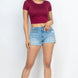 Short Sleeve Roundneck Crop Top