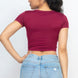 Short Sleeve Roundneck Crop Top