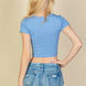 Short Sleeve Roundneck Crop Top