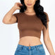 Short Sleeve Roundneck Crop Top