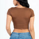 Short Sleeve Roundneck Crop Top