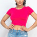 Short Sleeve Roundneck Crop Top