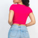Short Sleeve Roundneck Crop Top