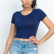 Short Sleeve Roundneck Crop Top