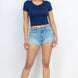 Short Sleeve Roundneck Crop Top