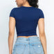 Short Sleeve Roundneck Crop Top