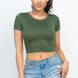 Short Sleeve Roundneck Crop Top