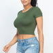 Short Sleeve Roundneck Crop Top