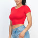 Short Sleeve Roundneck Crop Top