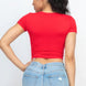 Short Sleeve Roundneck Crop Top