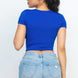 Short Sleeve Roundneck Crop Top