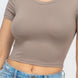 Short Sleeve Roundneck Crop Top