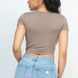 Short Sleeve Roundneck Crop Top