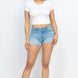 Short Sleeve Roundneck Crop Top