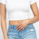 Short Sleeve Roundneck Crop Top